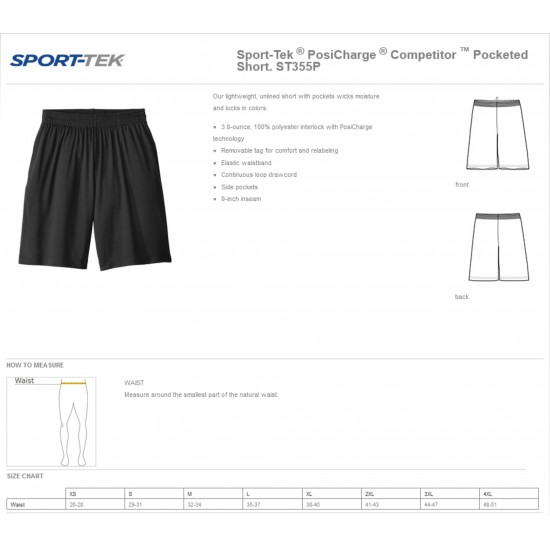 Adult Performance Pocketed Shorts 