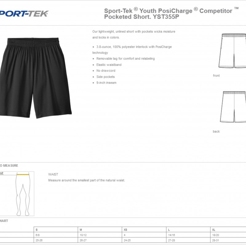 Youth Performance Pocketed Shorts 