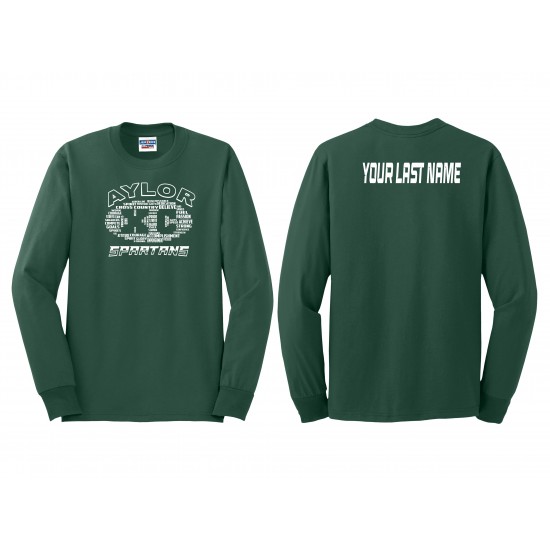 Adult Long Sleeve T-Shirt with Last Name Adult Long Sleeve T-Shirt with Last Name
