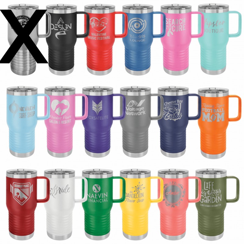 *New 20 oz. Stainless Steel Travel Mug with Slider Lid