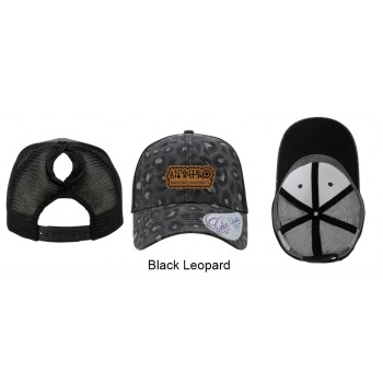 Hat -Womens Ponytail Trucker Cap