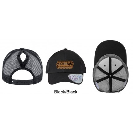 Hat -Womens Ponytail Trucker Cap