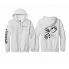Hooded Full Zip Sweatshirt w/ Sleeve Print 