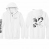 Hooded Full Zip Sweatshirt w/ Sleeve Print 