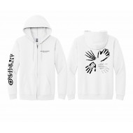 Hooded Full Zip Sweatshirt w/ Sleeve Print 