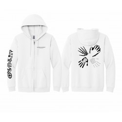 Hooded Full Zip Sweatshirt w/ Sleeve Print 