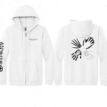 Hooded Full Zip Sweatshirt w/ Sleeve Print 