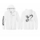 Hooded Full Zip Sweatshirt w/ Sleeve Print 