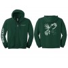 Hooded Full Zip Sweatshirt w/ Sleeve Print 