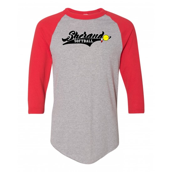 Adult Three-Quarter Raglan Baseball T-Shirt Adult Three-Quarter Raglan Baseball T-Shirt