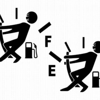 Empty/Full Funny Car Decal