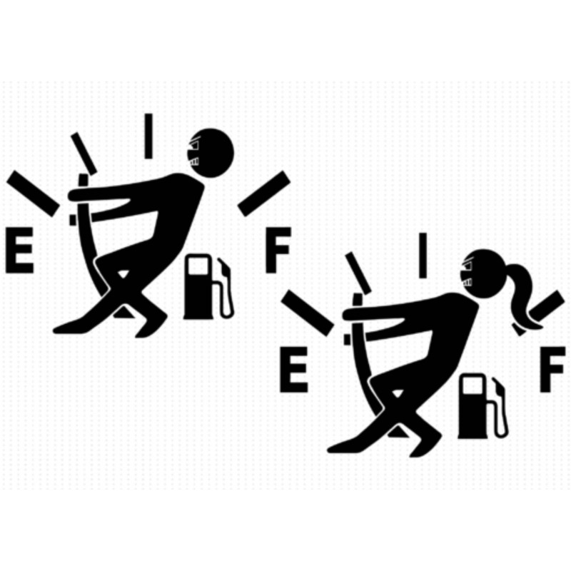 Empty/Full Funny Car Decal