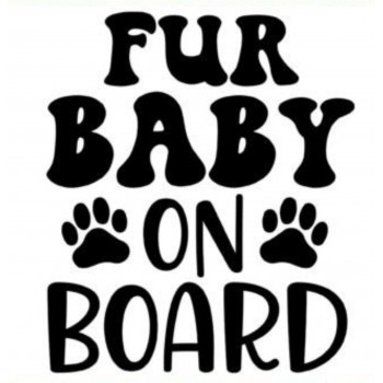 Fur Baby on Board Car Decal