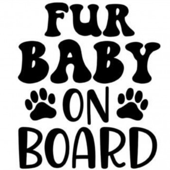 Fur Baby on Board Car Decal