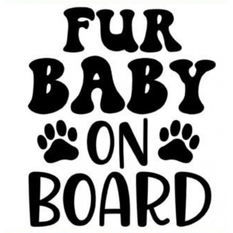 Fur Baby on Board Car Decal